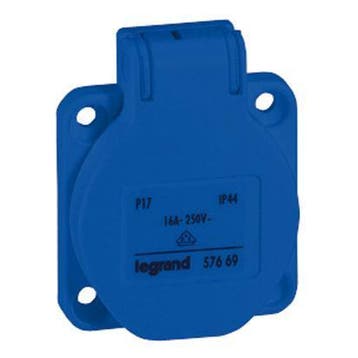 Legrand Prise encastrée mise à la terre 250V 16A 3P Bleu P17, Verzenden