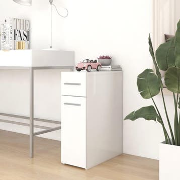 vidaXL Apothekerskast 20x45,5x60 cm bewerkt hout wit, Verzenden