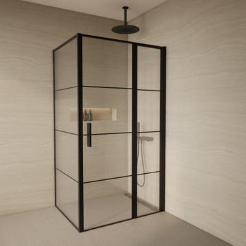 Aanbieding: Douchecabine BWS Creton 80x120x200cm Draaideur, Ophalen of Verzenden, Nieuw, Douche