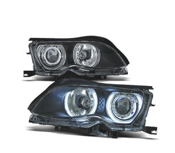 PHARES BMW E46 4P 01-05 ANGEL EYES CCFL FOND NOIR, Verzenden, Nieuw