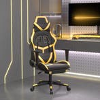 vidaXL Massage gamestoel met voetensteun kunstleer zwart &, Verzenden