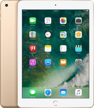 Apple iPad 5 128GB (model 2017) goud wifi (4G) + garantie, Ophalen of Verzenden