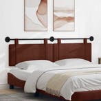 vidaXL Hangend hoofdbord Glanzend Bruin Antiek PU, Verzenden