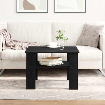 vidaXL Salontafel Zwart Eiken 60 x 60 x 42 cm Bewerkt hout, Verzenden