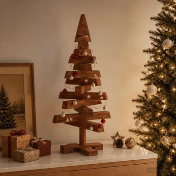 vidaXL Houten kerstboom KOTKA 60 cm Massief grenenhout, Verzenden, Nieuw
