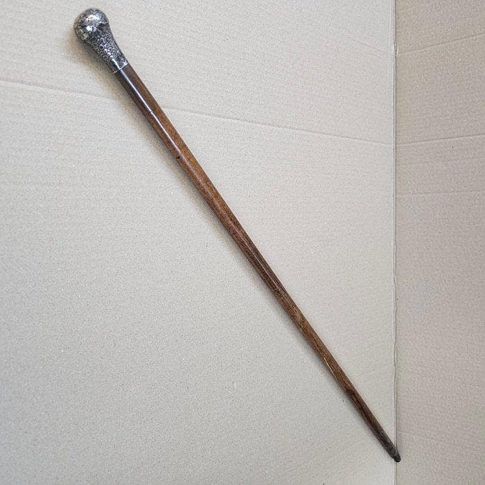 Wandelstok - .800 zilver - Wandelstok Zilver 800, Antiek en Kunst, Antiek | Overige Antiek