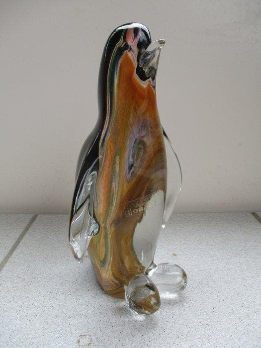 Bocal - Pinguin - Verre de Murano - Magnifique pingouin, Antiquités & Art, Antiquités | Verre & Cristal