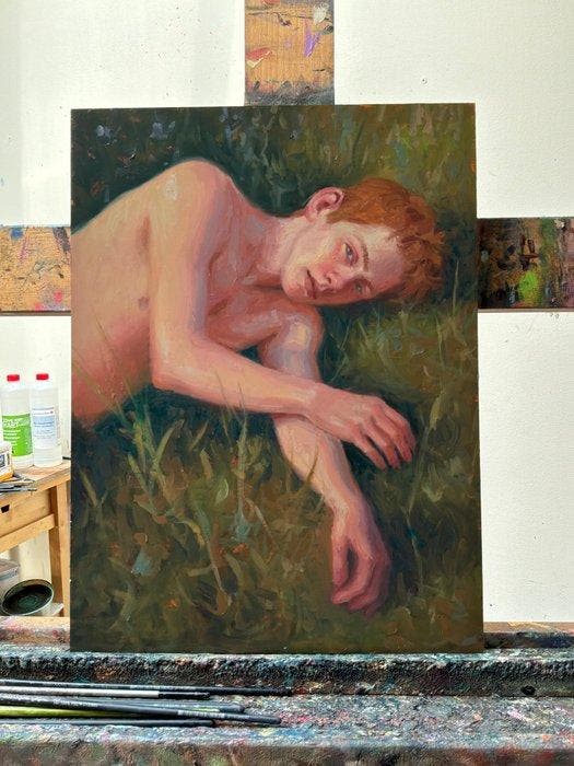 Francien Krieg - The soft ground, Antiquités & Art, Art | Peinture | Moderne