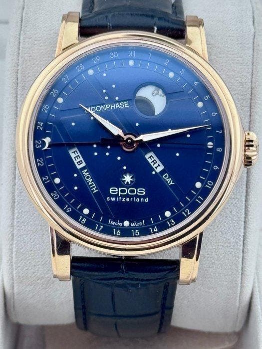 Epos - BM North Star Automatic Triple Date Moonphase - 3439, Handtassen en Accessoires, Horloges | Heren