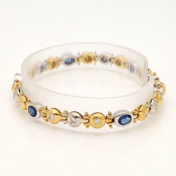 Armband - 18 karaat Geel goud, Witgoud Diamant (Natuurlijk), Nieuw