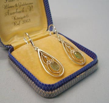 Zonder minimumprijs - Oorbellen Zilver - 2.00ct. tw. Smaragd, Nieuw