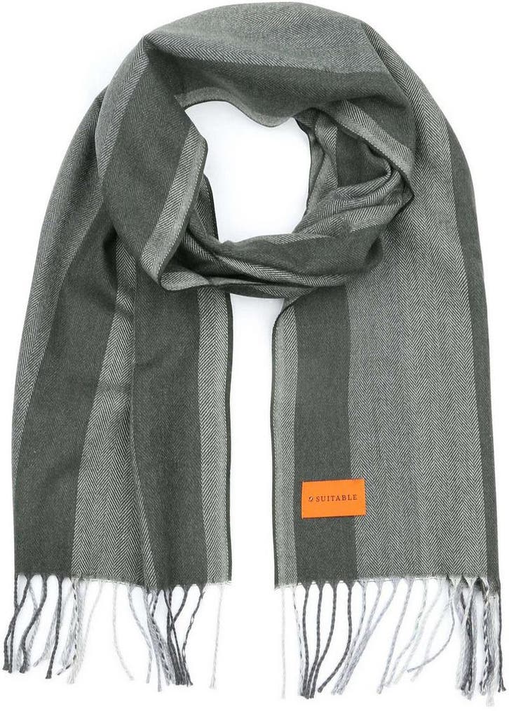 Suitable Sjaal Softfeel Herringbone Groen maat  Heren, Kleding | Heren, Mutsen, Sjaals en Handschoenen, Nieuw, Verzenden