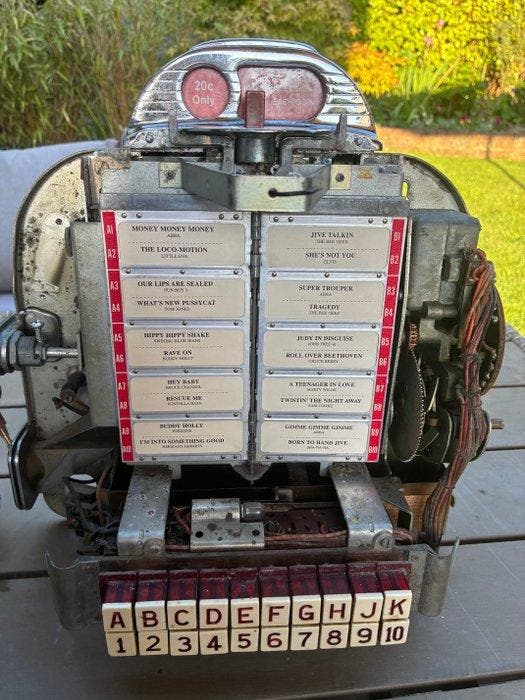 Automaat - Seeburg 3w1 jukebox muurbox selectie-eenheid, Antiek en Kunst, Antiek | Wandborden en Tegels