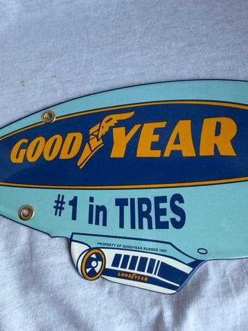 Goodyear Zeppelin reclamebord - Emaille bord - Emaille