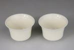 Paire Coupes Bols Porcelaine Blanc de Chine - Dehua -