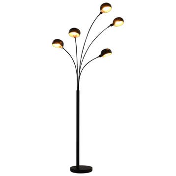 vidaXL Lamp staand 5xE14 200 cm zwart en goud, Huis en Inrichting, Verzenden, Nieuw