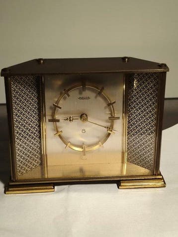 Tafel/bureauklokken - Jaeger-LeCoultre - - Verguld brons -, Antiquités & Art, Antiquités | Horloges