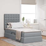 vidaXL Opslag bed met matras Lichtgrijs 100 x 200 cm, Huis en Inrichting, Slaapkamer | Bedden, Verzenden, Nieuw