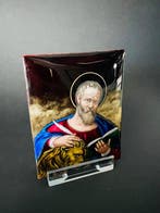 Ecole française Limoges - Faience émaillée polychrome –