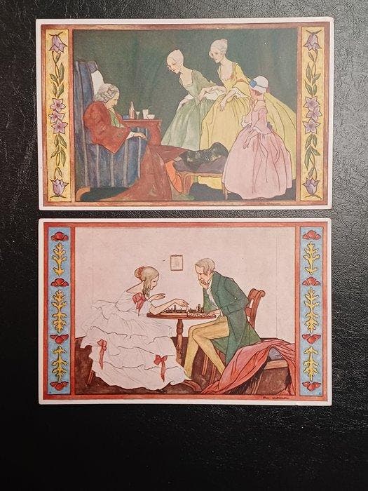 Nederland - Fantasie - Illustrator RIE CRAMER ART NOUVEAU,, Verzamelen, Postkaarten | Buitenland
