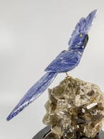 Handgesneden steen op smoke Quartz - Hoogte: 23 cm -