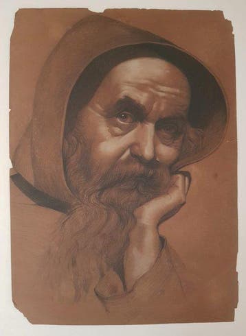 Europese school (XIX) - Academic Portrait of a Monk