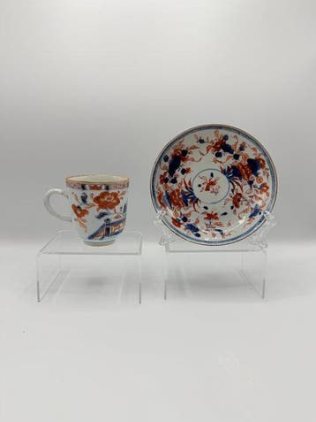 Fine Chinese Imari Export Porcelain Cup and Saucer —