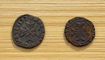 Vorstendom Dombes Liard 1597 & 1668 (2 coins) (Zonder