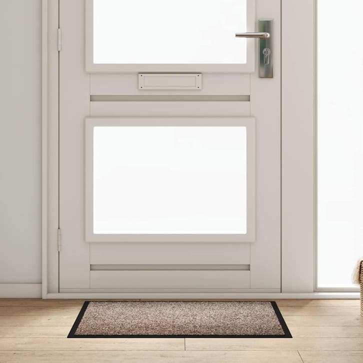 vidaXL Deurmat Beige 60 x 40 x 1.2 cm Teddy Stof, Tuin en Terras, Deurmatten, Nieuw, Verzenden