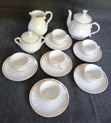 Richard Ginori - Koffieservies (15) - Antico Doccia Corona -