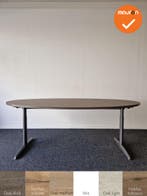 Ahrend 500 vergadertafel - 200x120cm - Ovaal - Antraciet ond, Vergader- of Presentatieruimte, Ophalen of Verzenden, Gebruikt, Tafel