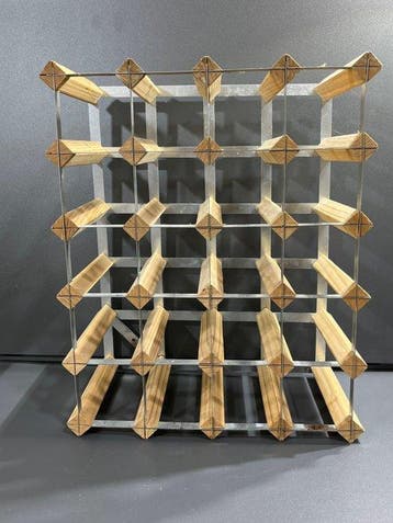 Wijnrek - Hout, Metaal