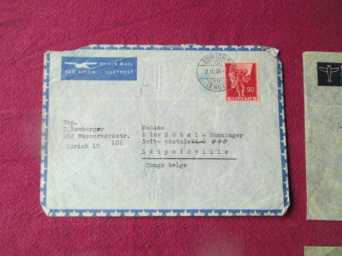 Belgisch-Congo 1930/1950 - Belgisch Congo 12 inkomende, Postzegels en Munten, Postzegels | Europa | België