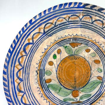 Post-médiéval Poterie Assiette majolique - assiette