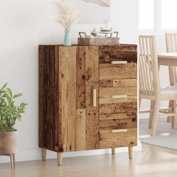 vidaXL Dressoir Oud hout 34 x 69,5 x 90 cm Bewerkt hout, Verzenden, Nieuw