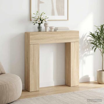 vidaXL Haardombouw Sonoma 102 x 18 x 100,5 cm Bewerkt hout, Huis en Inrichting, Kachels, Verzenden, Nieuw