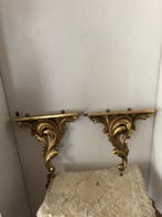 Étagère murale (2) - Bois, Importante coppia di mensole o, Antiquités & Art