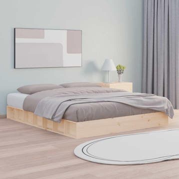 vidaXL Bedframe massief hout 160x200 cm, Verzenden, Nieuw