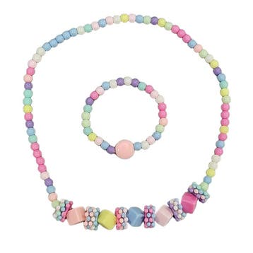 Fako Bijoux - Kinderketting en Armband - Plastic - Blokjes, Verzenden, Nieuw