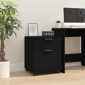 vidaXL Dossierkast verrijdbaar 45x38x54 cm bewerkt hout, Verzenden