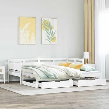 vidaXL Slaapbank met onderschuifbed/lades zonder matras, Verzenden, Nieuw