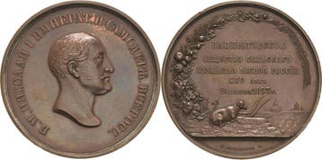 Brons medaille 1853 Russland Nikolaus I 1825-1855, Verzenden