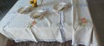 Prachtige handdoek met mooie bloemen die met de hand, Antiek en Kunst
