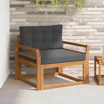 vidaXL Buiten Midden Sofa Naturel, Verzenden