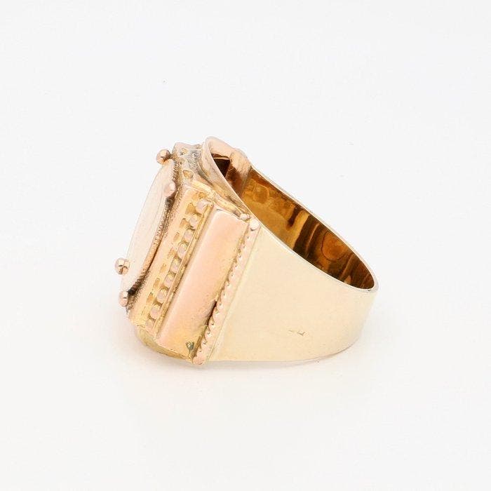 Ring - 14 karaat Geel goud - Munt, Handtassen en Accessoires, Ringen