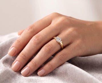 Zonder minimumprijs - Ring - 14 karaat Geel goud - 1.20ct., Nieuw