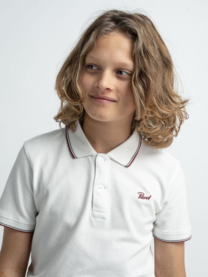Petrol Industries - Jongens Klassieke polo - Wit - Maat 164, Handtassen en Accessoires, Uiterlijk | Parfum, Nieuw, Verzenden