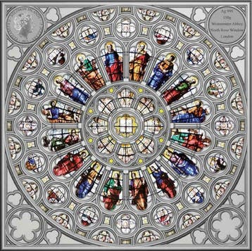 Salomonseilanden. 15 Dollars 2021 Rose Window of Westminster