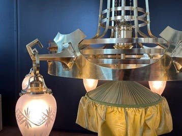 Gustave Serruries-Bovy, (attr.) - Plafondlamp - Kristal,