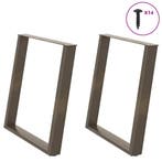 vidaXL Eettafelpoten 2 st U-vormig 80x(72-73) cm staal, Verzenden, Nieuw